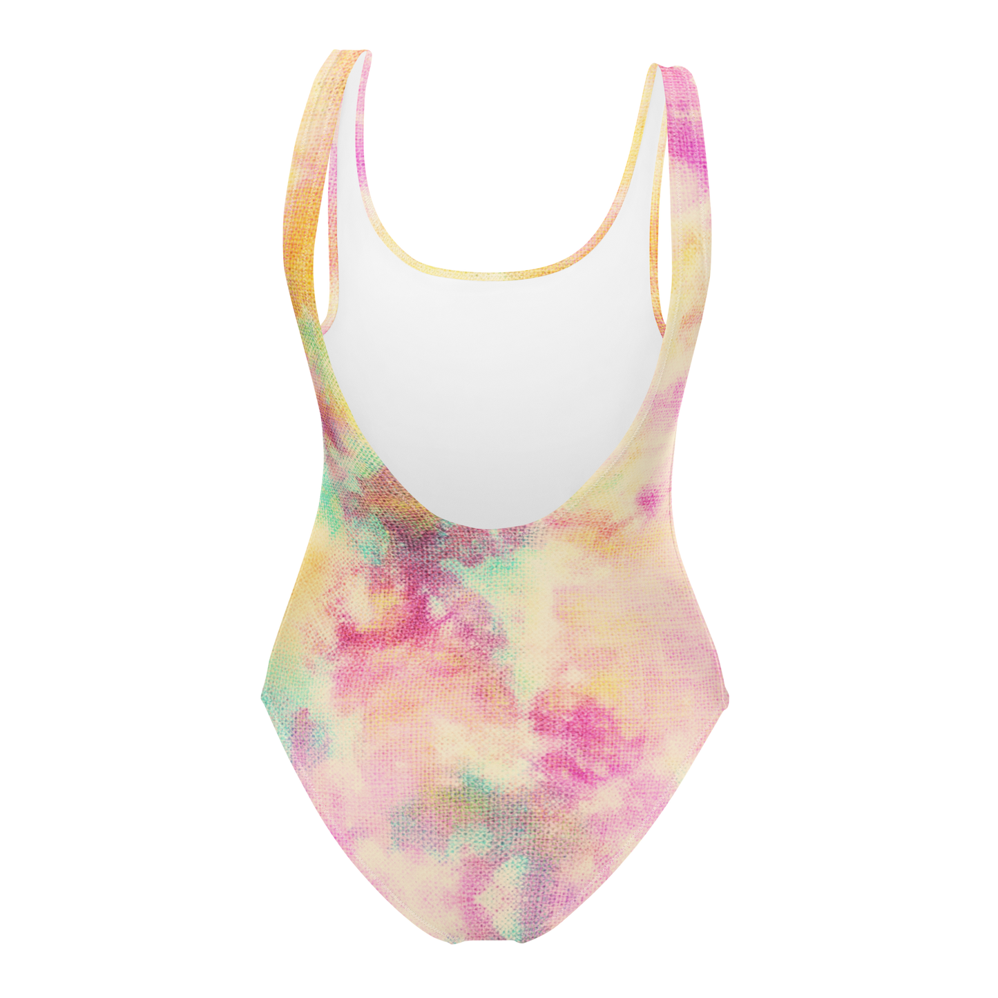 Peach Tie-Dye One-Piece Swimsuit