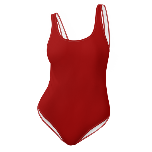 Carmine Red One-Piece Swimsuit