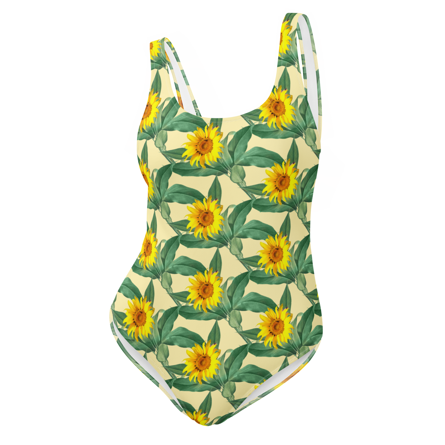 Sunflower Power Pattern One-Piece Swimsuit