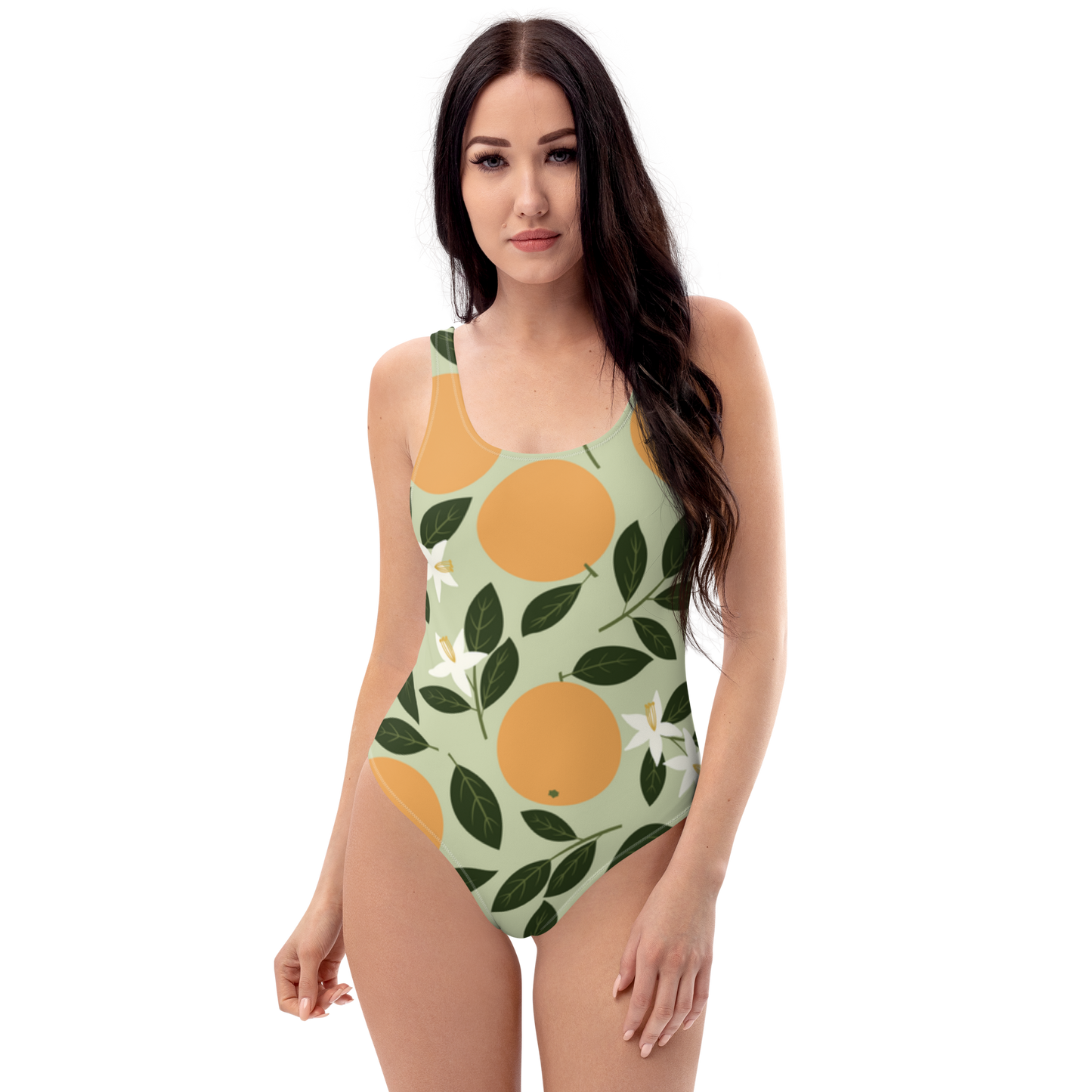 Peaches Pattern One-Piece Swimsuit