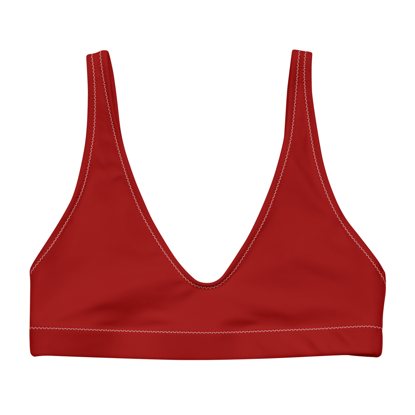 Carmine Red Recycled Bikini Top