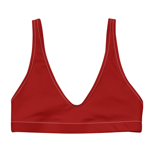 Carmine Red Recycled Bikini Top