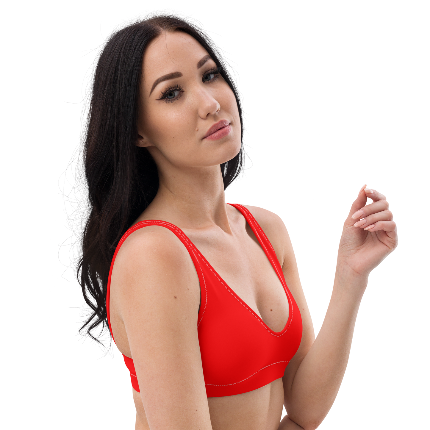 Lifeguard Red Recycled Bikini Top