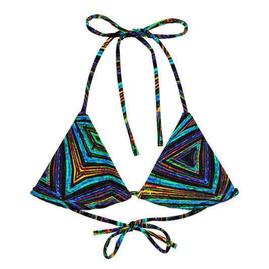 Fun Pattern Recycled String Bikini Top