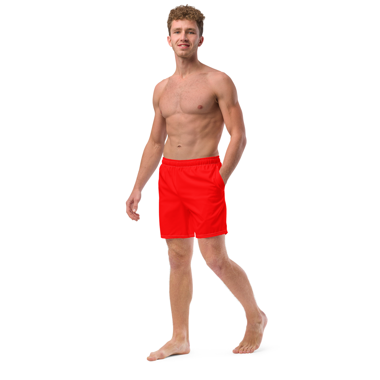 Lifeguard Red Swim Trunks
