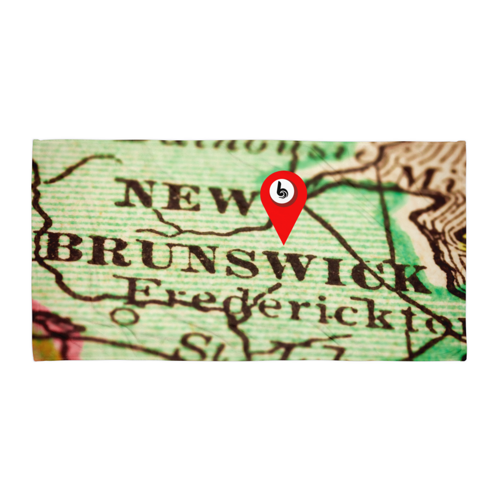 New Brunswick Map Beach Towel